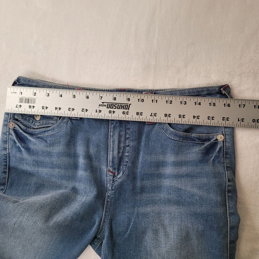 True Religion Billie Women's Mid Rise Straight Leg Blue Jeans Size 31x32 - Picture 6 of 12